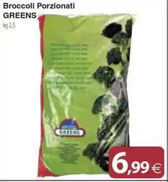 Docks Cash&Carry Broccoli Porzionati GREENS kg 2,5 offerta