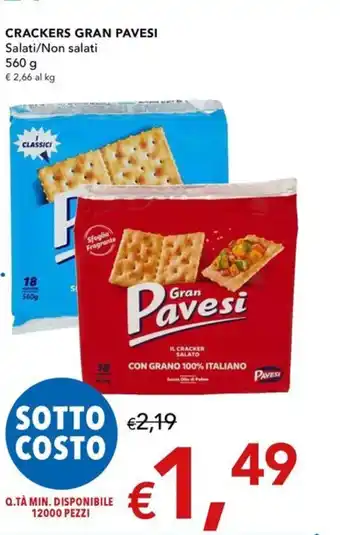 CRACKERS GRAN PAVESI Salati/Non salati 560 g