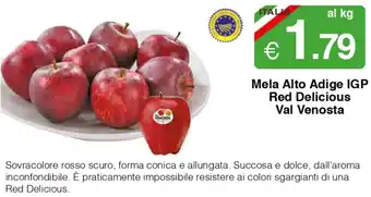 Sì con te Mela Alto Adige IGP Red Delicious Val Venosta offerta