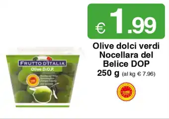 Sì con te Olive dolci verdi Nocellara del Belice DOP 250 g offerta