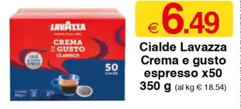 Sì con te Cialde Lavazza Crema e gusto espresso x50 350 g offerta
