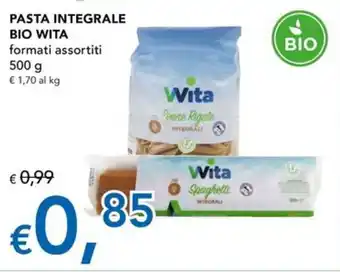 Migross Supermercati e Market PASTA INTEGRALE BIO WITA formati assortiti 500 g offerta