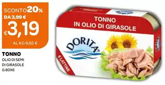 Ekom TONNO OLIO DI SEMI DI GIRASOLE G 80 X6 offerta