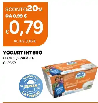 Ekom YOGURT INTERO BIANCO, FRAGOLA G 125X2 offerta