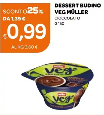 Ekom DESSERT BUDINO VEG MÜLLER CIOCCOLATO G 150 offerta