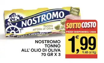 Gecop NOSTROMO TONNO ALL' OLIO DI OLIVA 70 GR X 3 offerta