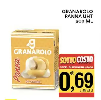 Gecop GRANAROLO PANNA UHT 200 ML offerta