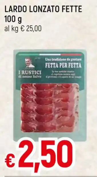 LARDO LONZATO FETTE 100 g