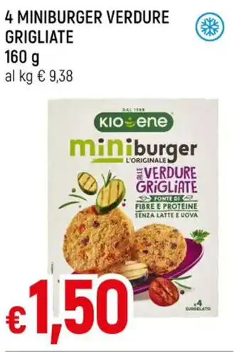 Famila 4 MINIBURGER VERDURE GRIGLIATE 160 g offerta