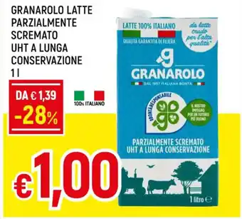 Famila GRANAROLO LATTE PARZIALMENTE SCREMATO UHT A LUNGA CONSERVAZIONE 1 l offerta