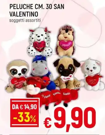 Famila PELUCHE CM. 30 SAN VALENTINO soggetti assortiti offerta