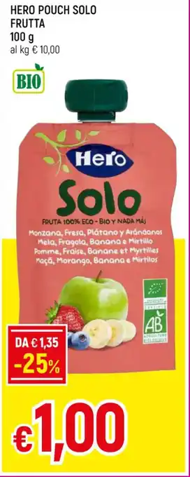 Famila HERO POUCH SOLO FRUTTA 100 g offerta