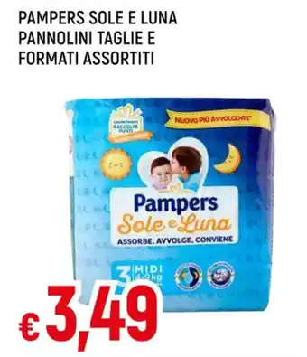 Famila PAMPERS SOLE E LUNA PANNOLINI TAGLIE E FORMATI ASSORTITI offerta