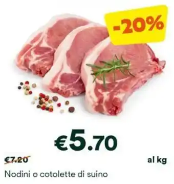 Unes Nodini o cotolette di suino offerta