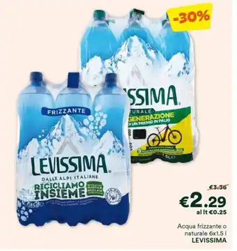 Unes Acqua frizzante o naturale 6x1.5 L LEVISSIMA offerta
