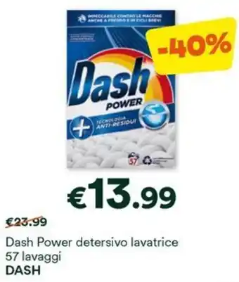 Unes Dash Power detersivo lavatrice 57 lavaggi DASH offerta