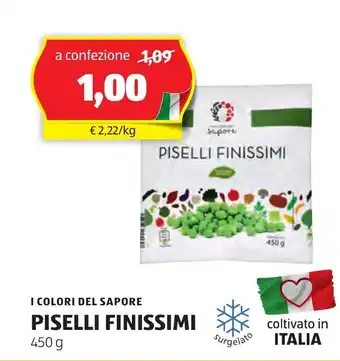 ALDI I COLORI DEL SAPORE PISELLI FINISSIMI 450 g offerta