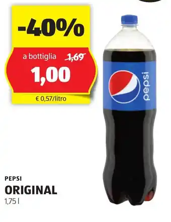 ALDI PEPSI ORIGINAL 1,75 l offerta