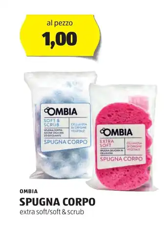 ALDI ΟΜΒΙΑ SPUGNA CORPO extra soft/soft & scrub offerta