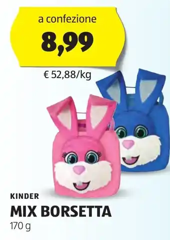 ALDI KINDER MIX BORSETTA 170 g offerta