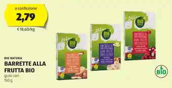 ALDI BIO NATURA BARRETTE ALLA FRUTTA BIO gusti vari 150 g offerta