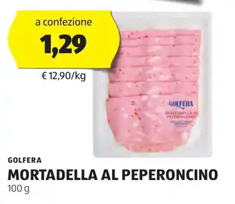 ALDI GOLFERA MORTADELLA AL PEPERONCINO 100 g offerta