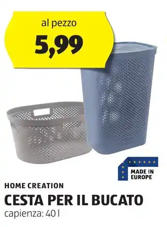 ALDI HOME CREATION CESTA PER IL BUCATO offerta