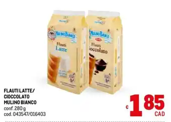 Metro FLAUTI LATTE/ CIOCCOLATO MULINO BIANCO conf. 280 g offerta