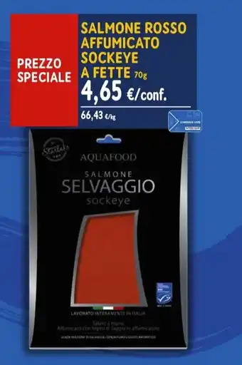 Sapore di Mare SALMONE ROSSO AFFUMICATO SOCKEYE A FETTE 70g offerta