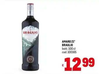 AMARO 21° BRAULIO bott. 100 cl