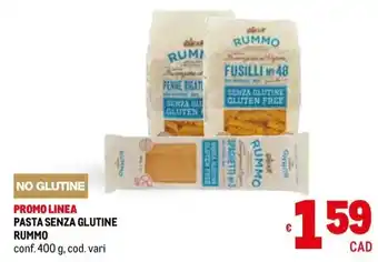 Metro PASTA SENZA GLUTINE RUMMO offerta