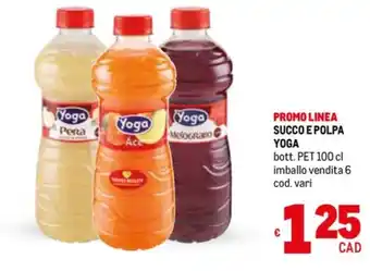 Metro SUCCO E POLPA YOGA bott. PET 100 cl offerta