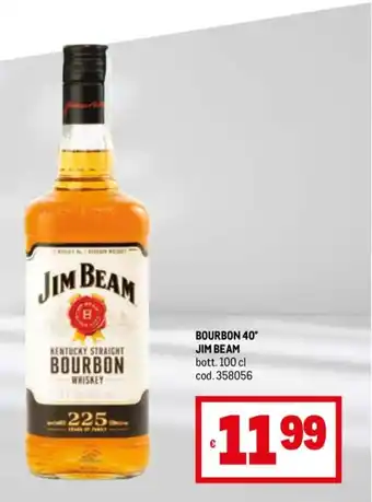Metro BOURBON 40° JIM BEAM bott. 100 cl offerta