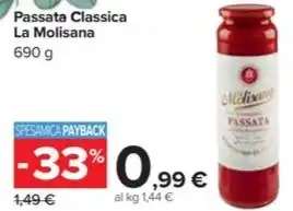 Carrefour Market Passata Classica La Molisana 690 g offerta