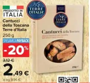 Carrefour Market Cantucci della Toscana Terre d'Italia offerta