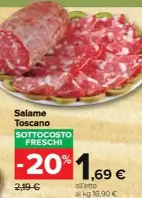 Carrefour Market Salame Toscano offerta
