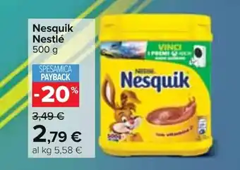 Carrefour Market Nesquik Nestlé 500 g offerta