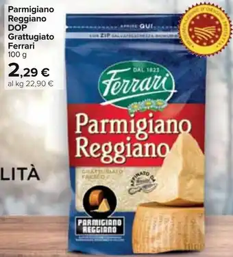 Carrefour Market Parmigiano Reggiano DOP Grattugiato Ferrari offerta
