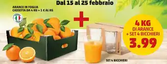 PENNY ARANCE IN FOGLIA CASSETTA DA 4 KG offerta