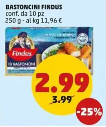 PENNY BASTONCINI FINDUS conf. da 10 pz 250 g offerta