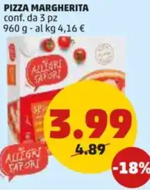PENNY PIZZA MARGHERITA conf. da 3 pz offerta
