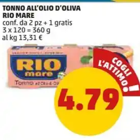 PENNY TONNO ALL'OLIO D'OLIVA RIO MARE offerta