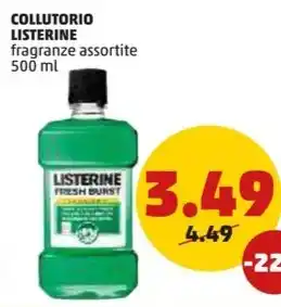 PENNY COLLUTORIO LISTERINE fragranze assortite offerta