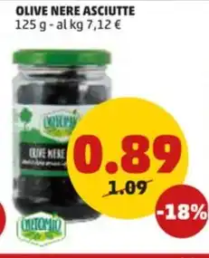 PENNY OLIVE NERE ASCIUTTE 125 g offerta