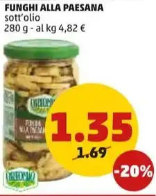 PENNY FUNGHI ALLA PAESANA sott'olio offerta
