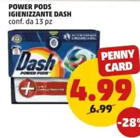 PENNY POWER PODS IGIENIZZANTE DASH conf. da 13 pz offerta