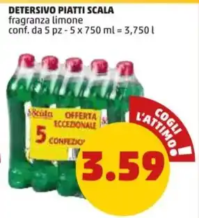 PENNY DETERSIVO PIATTI SCALA fragranza limone conf. da 5 pz - 5 x 750 ml offerta