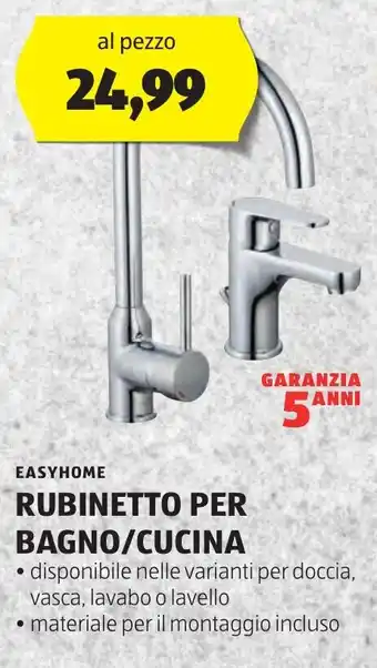 ALDI EASYHOME RUBINETTO PER BAGNO/CUCINA offerta