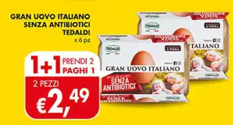 Coal GRAN UOVO ITALIANO SENZA ANTIBIOTICI TEDALDI x 6 pz offerta