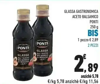 Conad City Ponti Glassa Gastronomica All'Aceto Balsamico Di Modena 250 G(ml) offerta